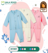 Bộ quần áo sơ sinh cạp cao Modal trơn Uala UR3607